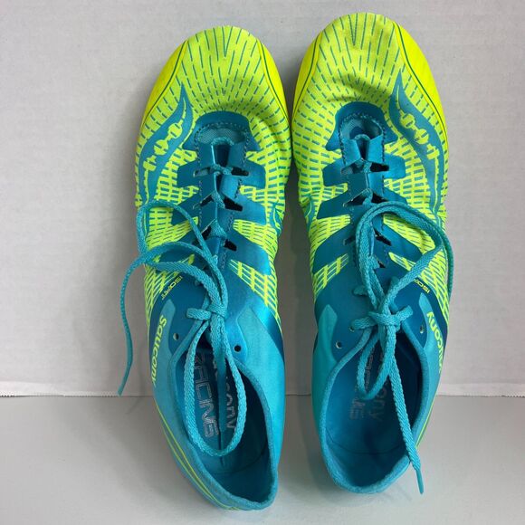 Saucony Ballista 2 Shoes Track & Field Racing Spikes Green Blue Women's 10.5 - Picture 5 of 12